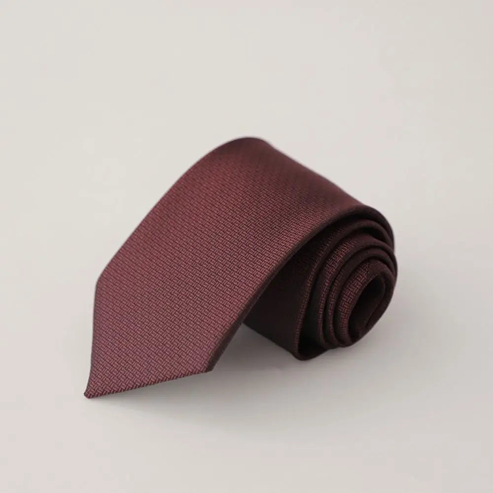 8cm Width Striped Neck Ties Solid Color Trendy Gentlemen Mens Necktie Black Gray Elegant Men's Wedding Tie Clothing Accessories