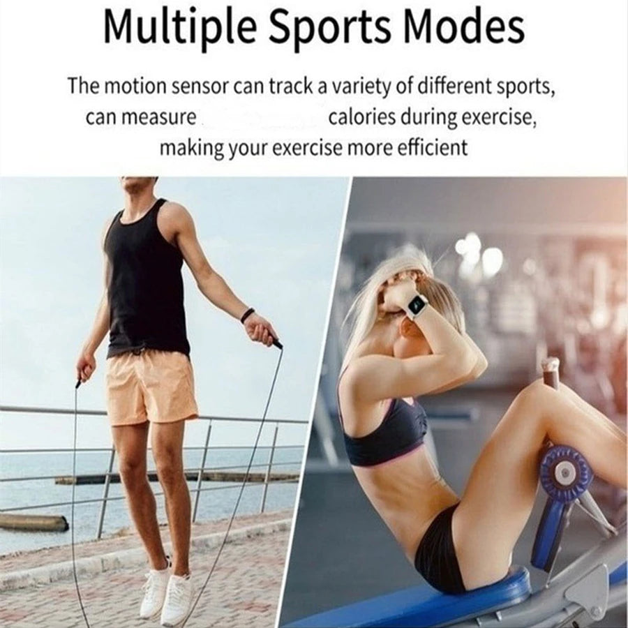 Sport Smart Watches Color Screen Life Waterproof Bluetooth Fitness Bracelet With Health Blood Pressure Heart Rate Sleep Monitor