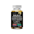 15250mg Shilajit Capsules with Ginseng Ashwagandha Turmeric, Energy Supplement Muscle Mass Endurance
