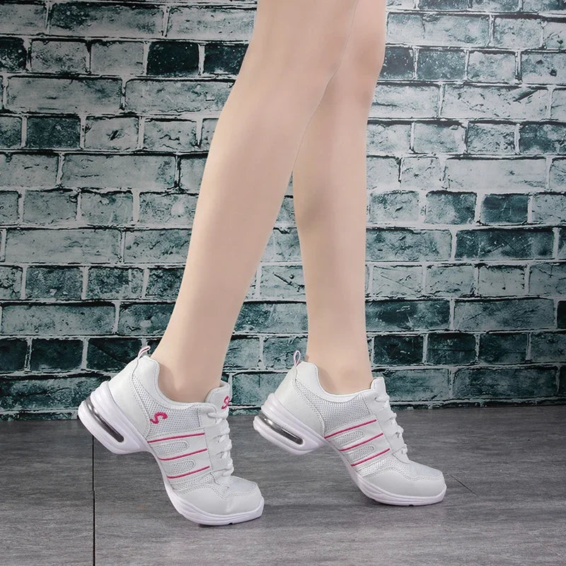Dancing Shoes For Women Sports Feature Modern Jazz Dance Shoes Soft Outsole Breath Dance Shoes Female Waltz Sneakers Wholesale