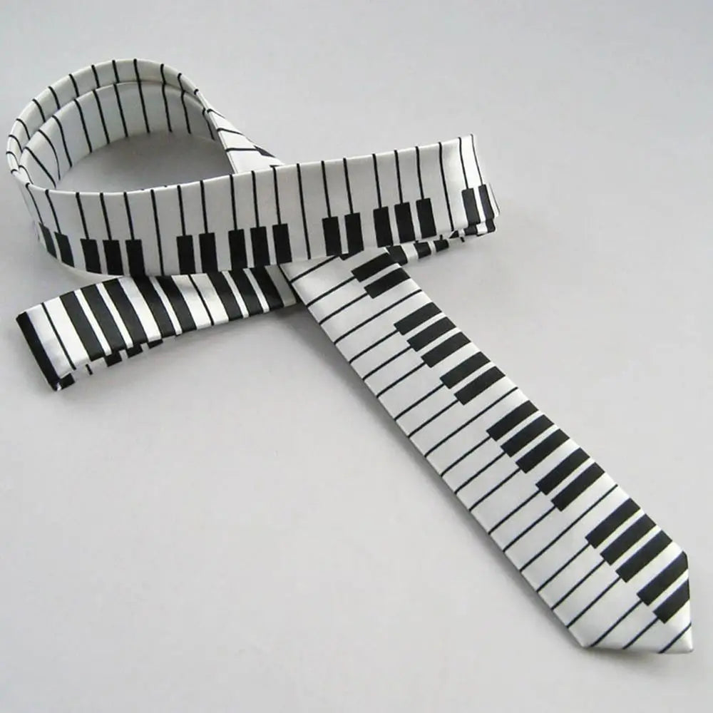 Slim Piano Keyboard Men Casual Tie Music Tie Necktie