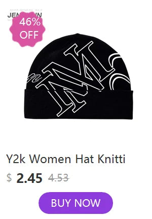 Y2k Women Jacquard Alphabet JESUS Knit Beanies Hat Men Letter Winter Fashion Kpop Goth Warm Hip Hop Thermal Unisex Pullover Hat
