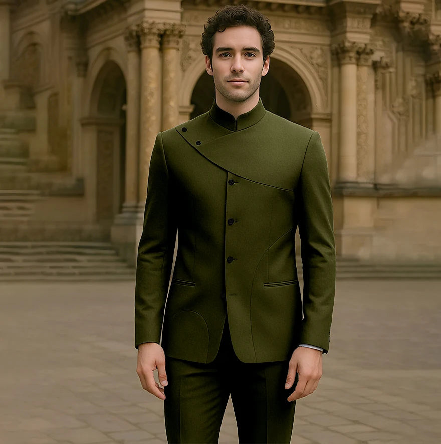 Charming Men's Suits Customized High Fashion Single-breasted Two Pieces (Jacket+Pants) Male Smart Casual Simple Straight Set
