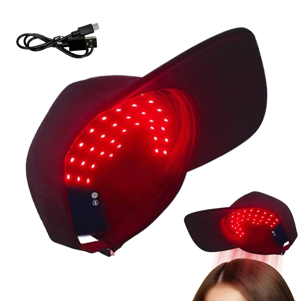 450nm/660nm Hair Growth Cap LED Care Soothing Thickening Hat Red Light Hair Cap for Women Men Hair Regrowth Loss Treatments