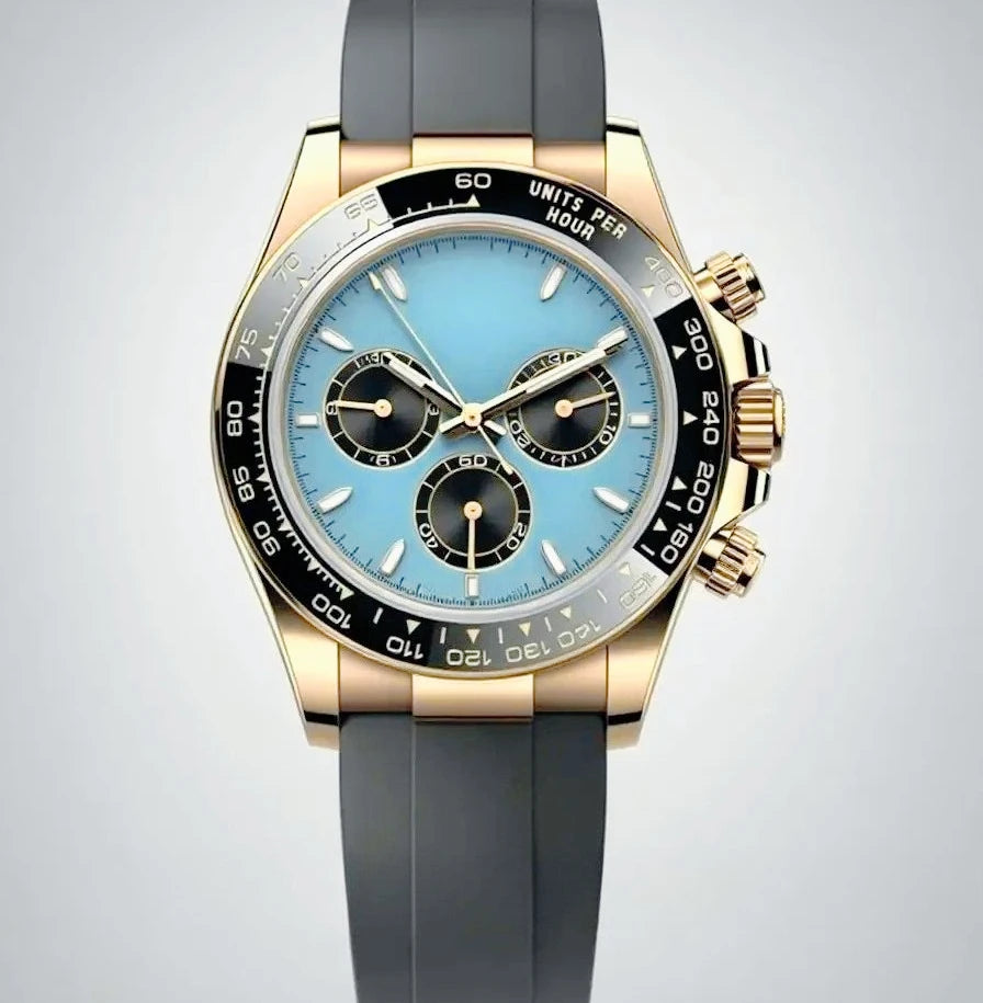 High-quality stainless steel men's luxurious wristwatch with mechanical movement, suitable for business wear.