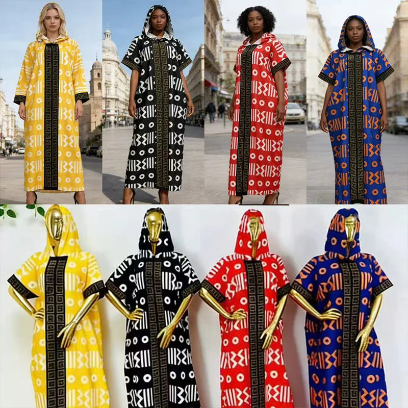 African Dresses For Women Muslim Fashion Abayas Boubou Dashiki Ankara Outfits Evening Gown Dubai Kaftan Abaya Robe Marocaine
