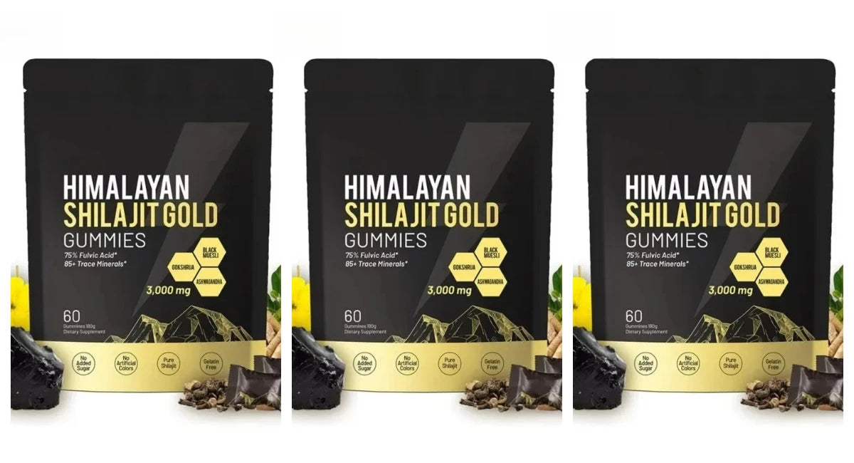 Pure Himalayan Shilajit Gummies Supplements Contain 3000mg xilaizhi & 85+ Trace Minerals Daily health support 60 Pieces