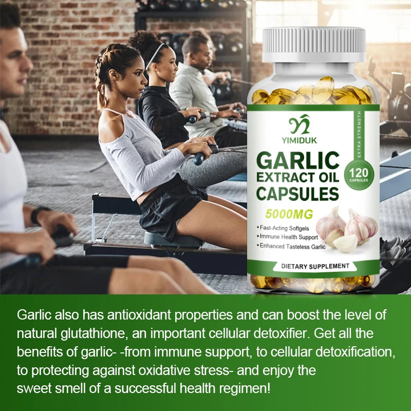Buy 1 Get 1 Free! Garlic Extract Oil Capsules, Support Immune Boost, Heart Health & Detox, Aids Digestion & Circulation, Non-GMO