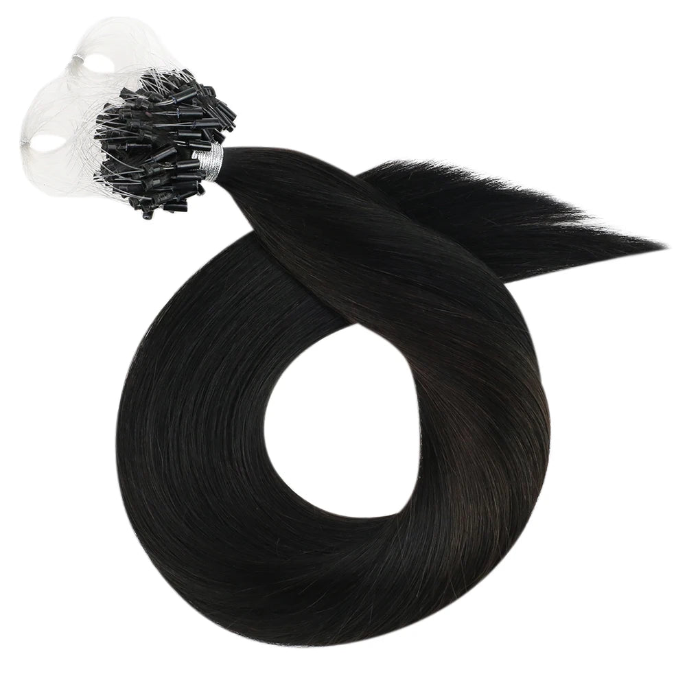 Moresoo Micro Loop Hair Extensions Microlinks Machine Remy Brazilian 1G/1S 50g Blonde Balayage 100% Real Human Hair Straight