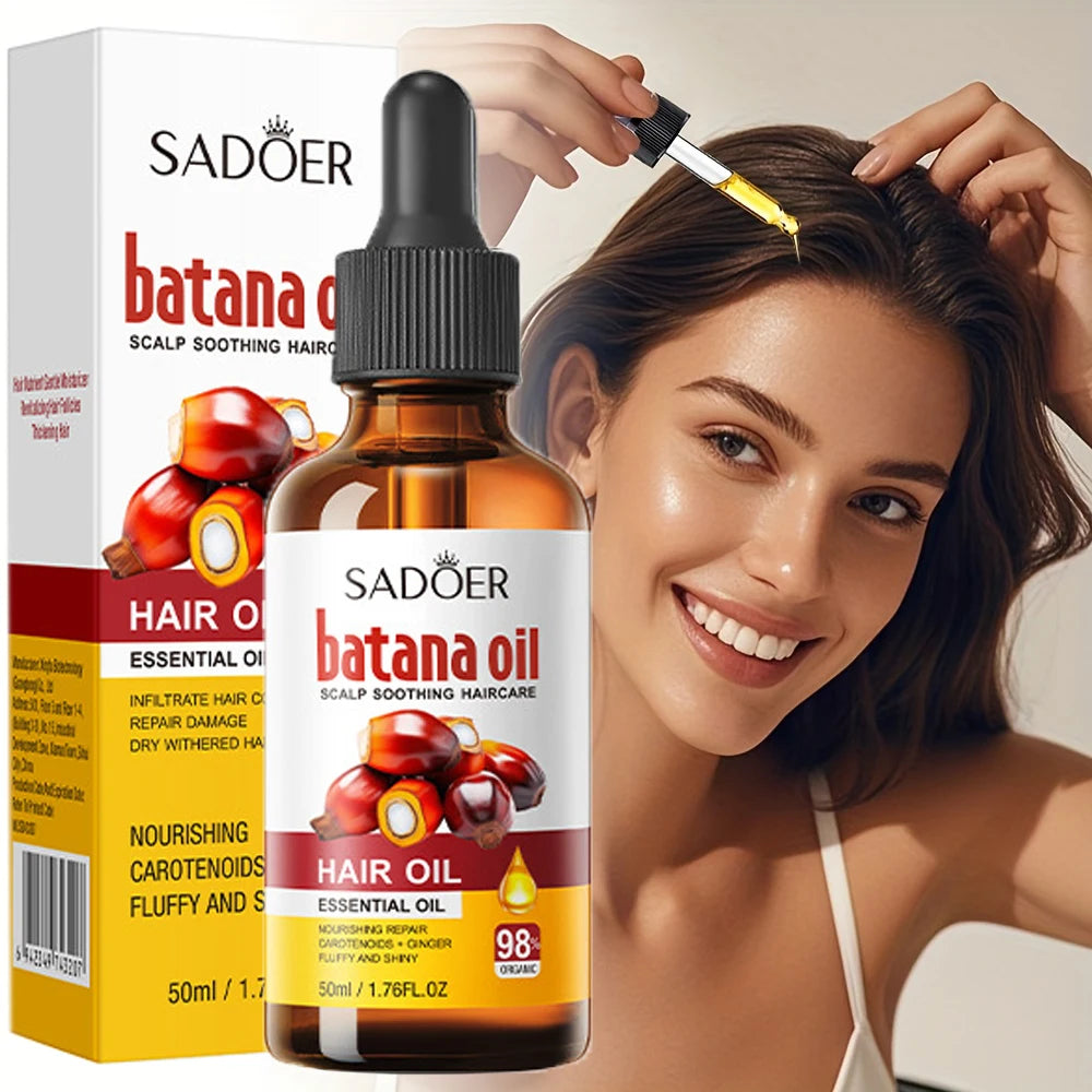 Batana Hair Growth Oil Follicle Activator Hair Loss Treatment Bald Spot Regrowth Scalp Root Repair Fuller Thicker Hair Men Women
