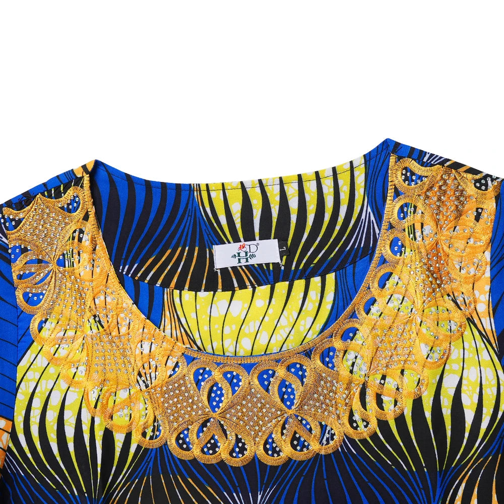 African Dresses For Women Traditional Clothing Embroidery Printed Outfits Bubu Gown Abayas Robe Kaftan Boubou Djellaba 2025 New