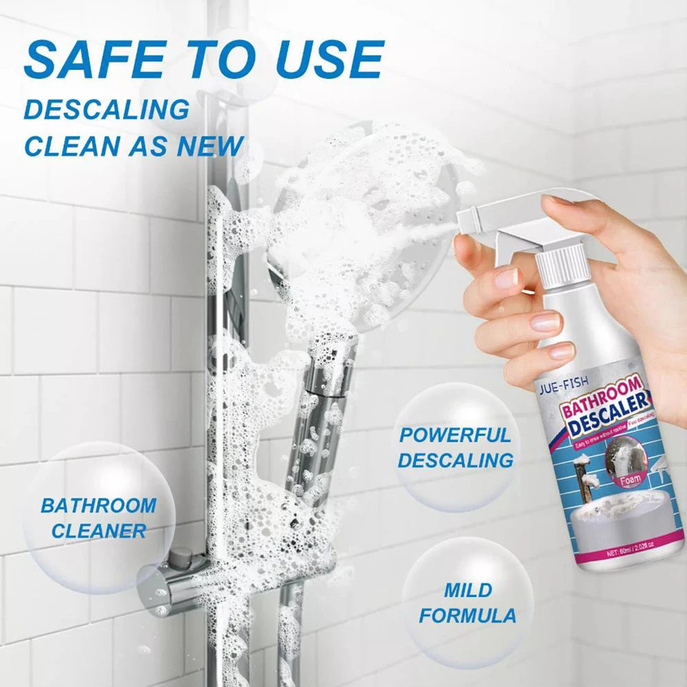 1/2pc Bathroom Cleaning Spray,60ML Multi-Purpose Cleaner Agent for Remove Stains,Bathtub Glass Washbasin Descaling Cleaning Foam