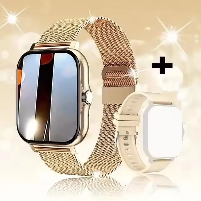 Smart watch with full touch screen, call, message reminder, music control and other functions, compatible with iPhone/android mo