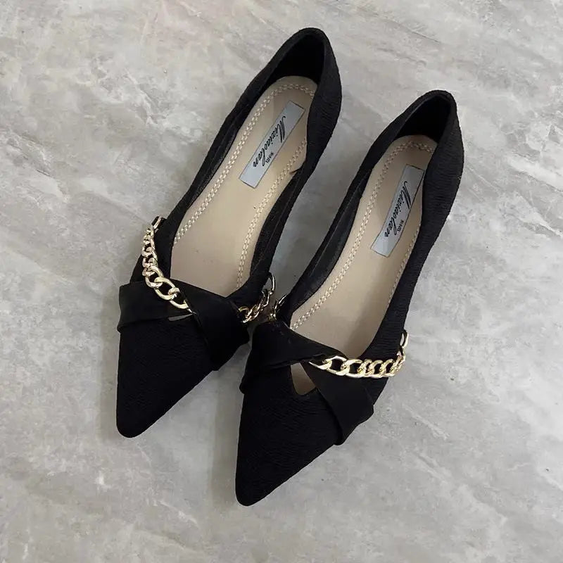 Women's Shoes Flats Office Pointed Toe Luxury Casual Shoes 2025 Flat Anti Slip Lightweight Women's Elegant Dress Banquet Shoes