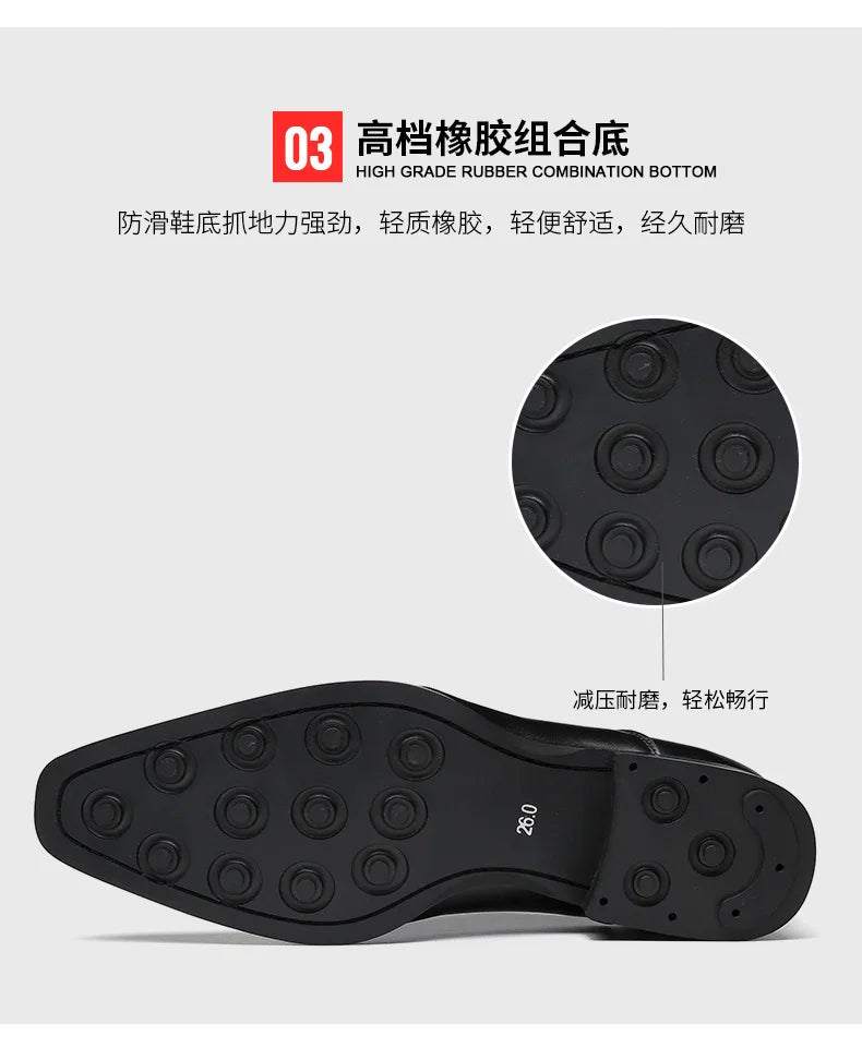 Quality Mens Dress Shoes Black Formal Social Shoes Male Business Wedding Derby for Man Luxury Oxford Loafers Zapatos De Hombre