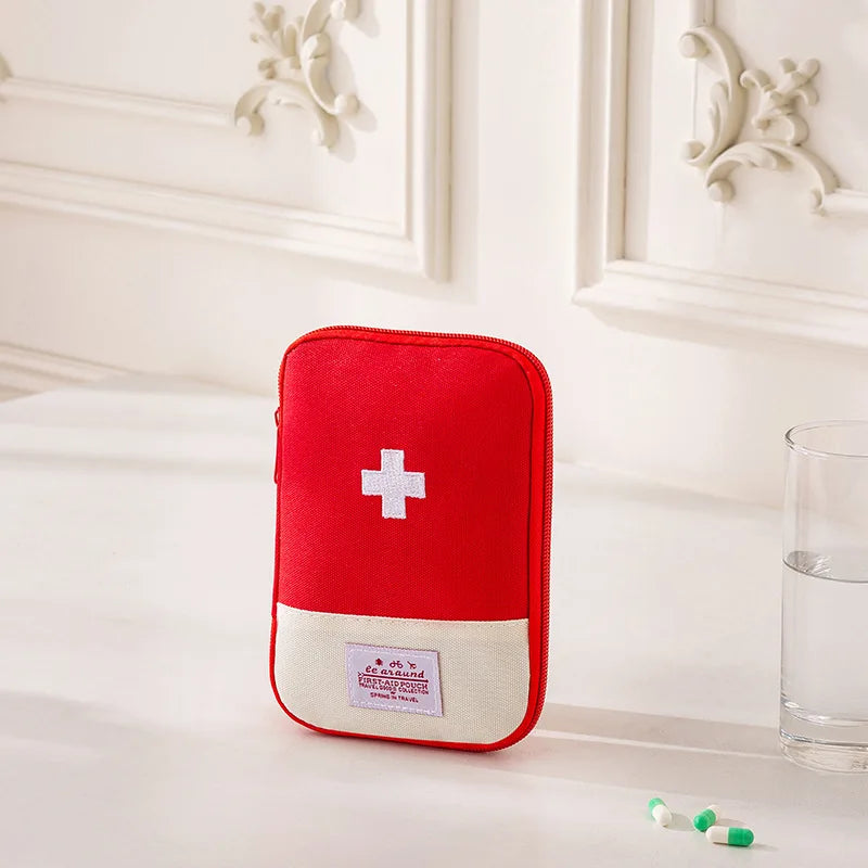 Medicine Organizer Bag for Family - Large Capacity Portable Drug Storage Pouch, First Aid Kit for Home & Travel Use