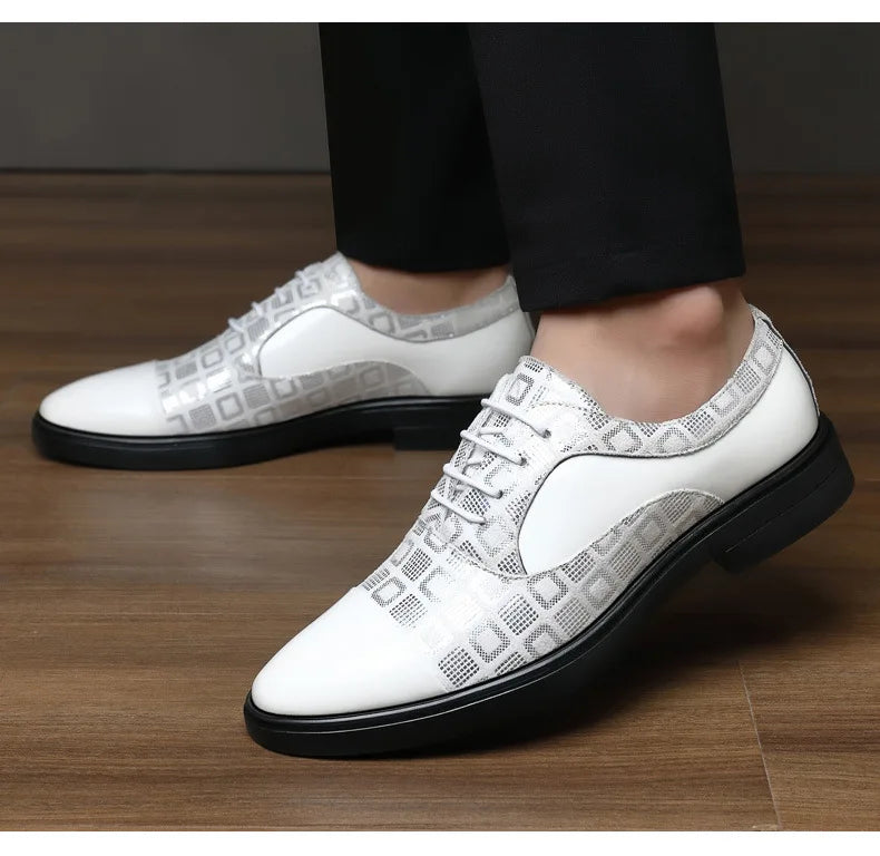 Luxury Dress Shoes for Men 2025 Spring Autumn Fashion Formal Suit Shoes Man Brand PU Leather Wedding Party Style Susiness Shoes