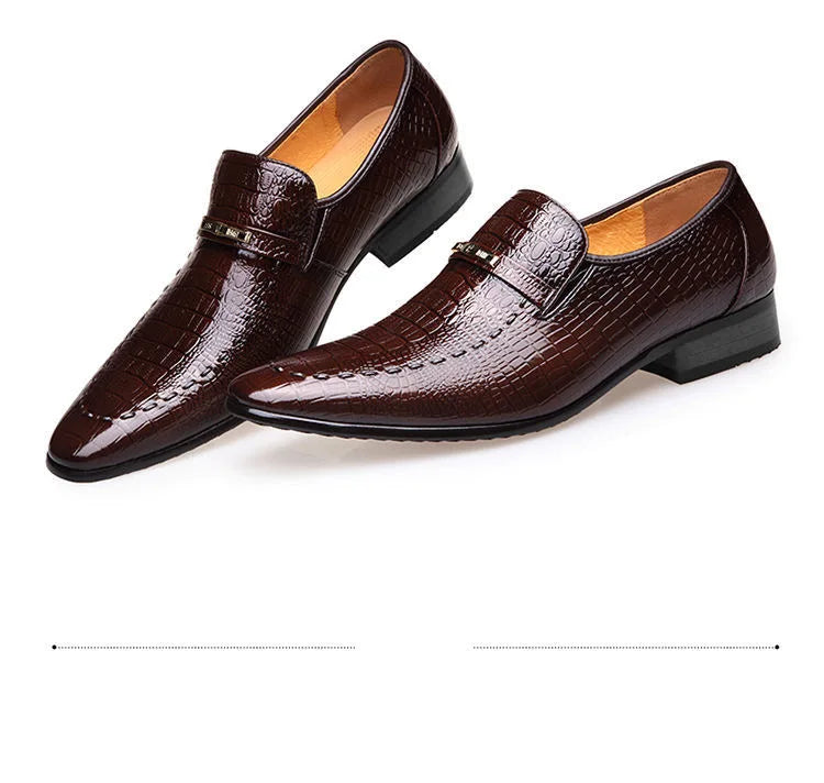 Shoes Luxury Mens PU Leather Pattern Men Business Dress Shoes Casual Social Shoe Male Wedding Footwear Zapatos Hombre 2023