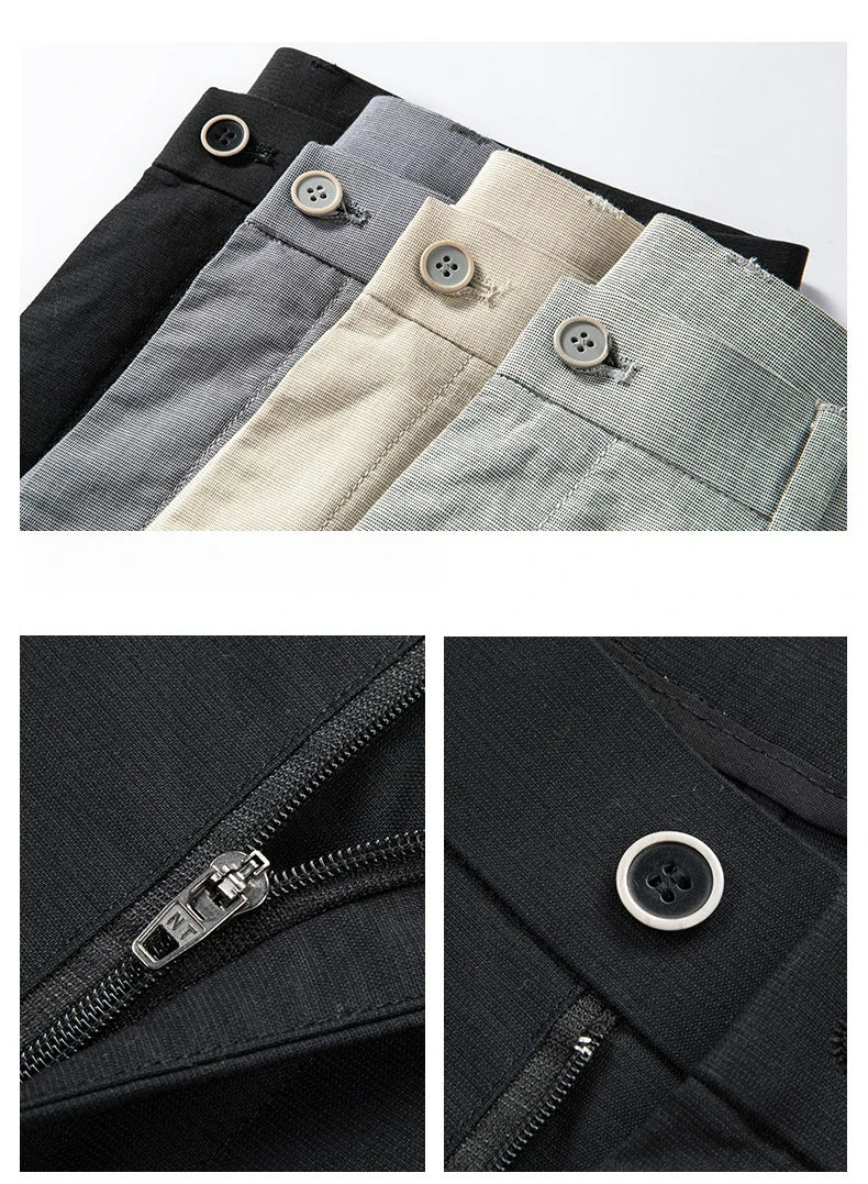 Men's Casual Pants: Breathable & Lightweight for Summer Comfort Business Casual Men's Work Trousers