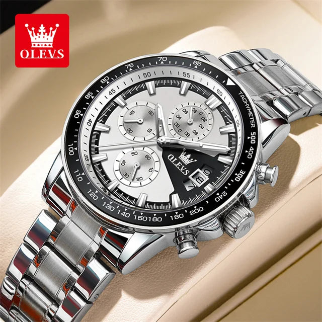 OLEVS Top Men's Watches Luxury Waterproof Luminous Classic Quartz Wrist Watch for Men Chronograph STOP WATCH Sports Man Watch