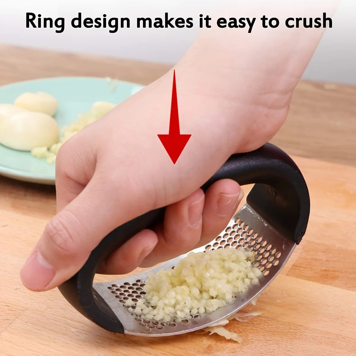 Garlic Press Rocker, Garlic Press Rocker Stainless Steel Ginger Press Juicer Kitchen Gadgets