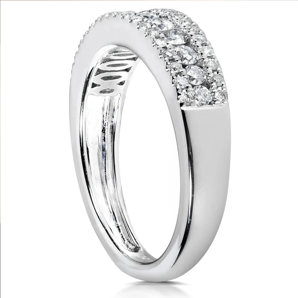 Huitan Eternity Timeless Style Wedding Bands Women's Rings with AAA CZ Temperament Female Finger-ring for Party Classic Jewelry