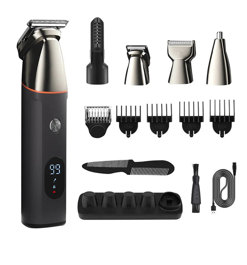 All in One Beard Trimer Hair Clipper for Men Body Nose Trimmer Men's Groin Grooming Kit Electric Shaver Facial Hair Removal