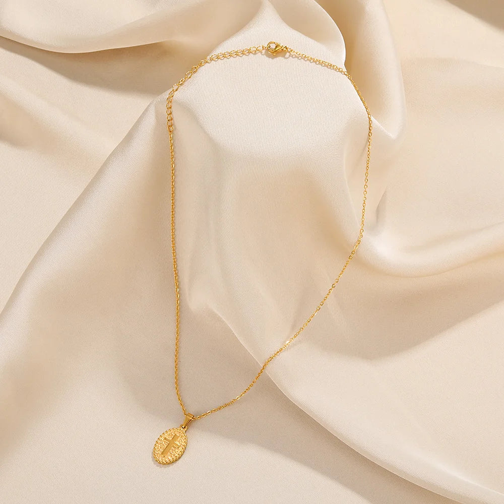 Cross Necklace For Women Classic Cross Collar Gold Color Egyptian Nile Ankh Choker Stainless Steel Chain Aesthetic Jewelry Gift