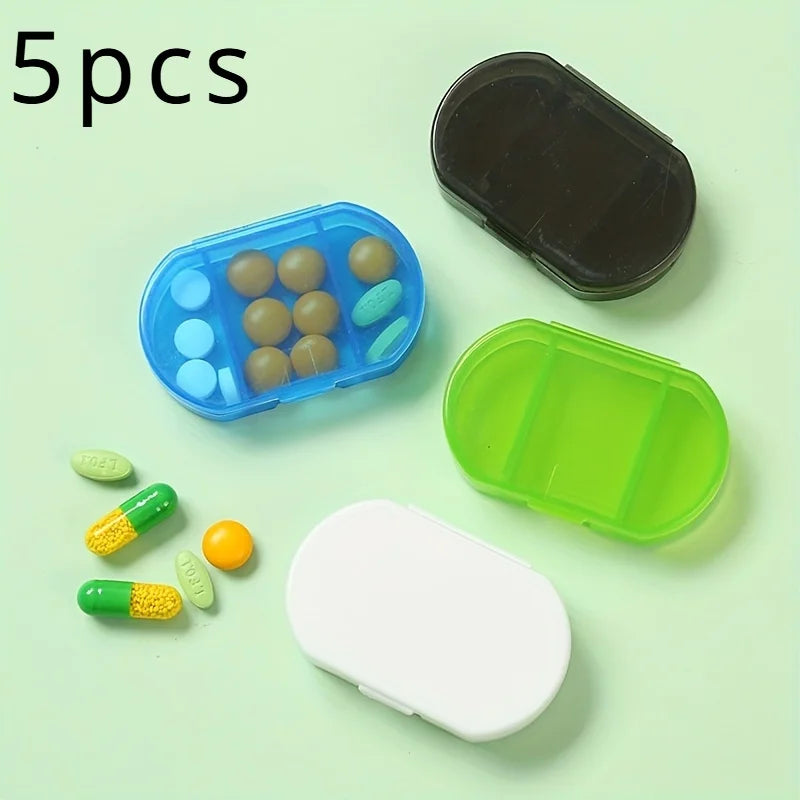 5PC Portable Mini Medicine Box: Keep Your Meds Organized on-the-Go!