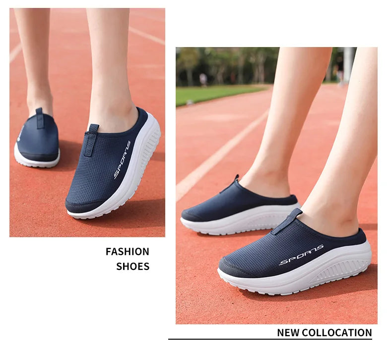 Men's and Women's Walking Shoes Lightweight and Comfortable Platform Wheels Slippers Cheap Breathable Casual Flat Shoes 2025