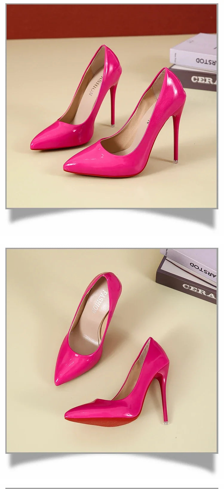 2024 Women Shoes Red High Heels Sexy Pointed Toe 12cm Pumps Wedding Dress Shoes Nude Black Color Red Rubber Bottom High Heels