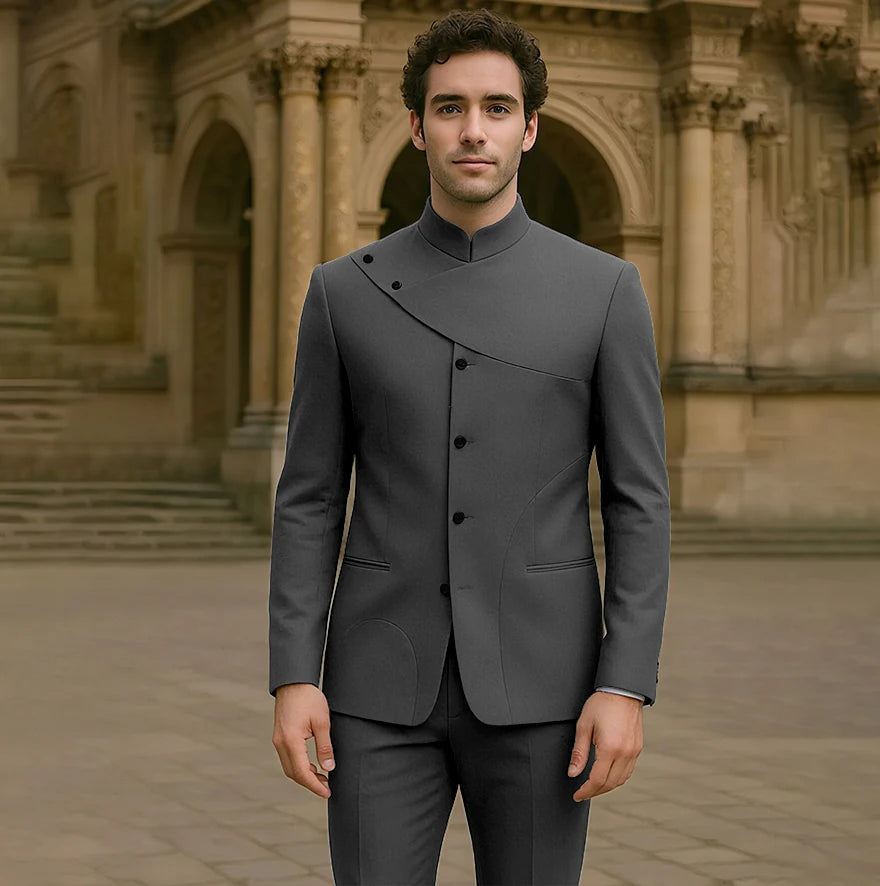 Charming Men's Suits Customized High Fashion Single-breasted Two Pieces (Jacket+Pants) Male Smart Casual Simple Straight Set
