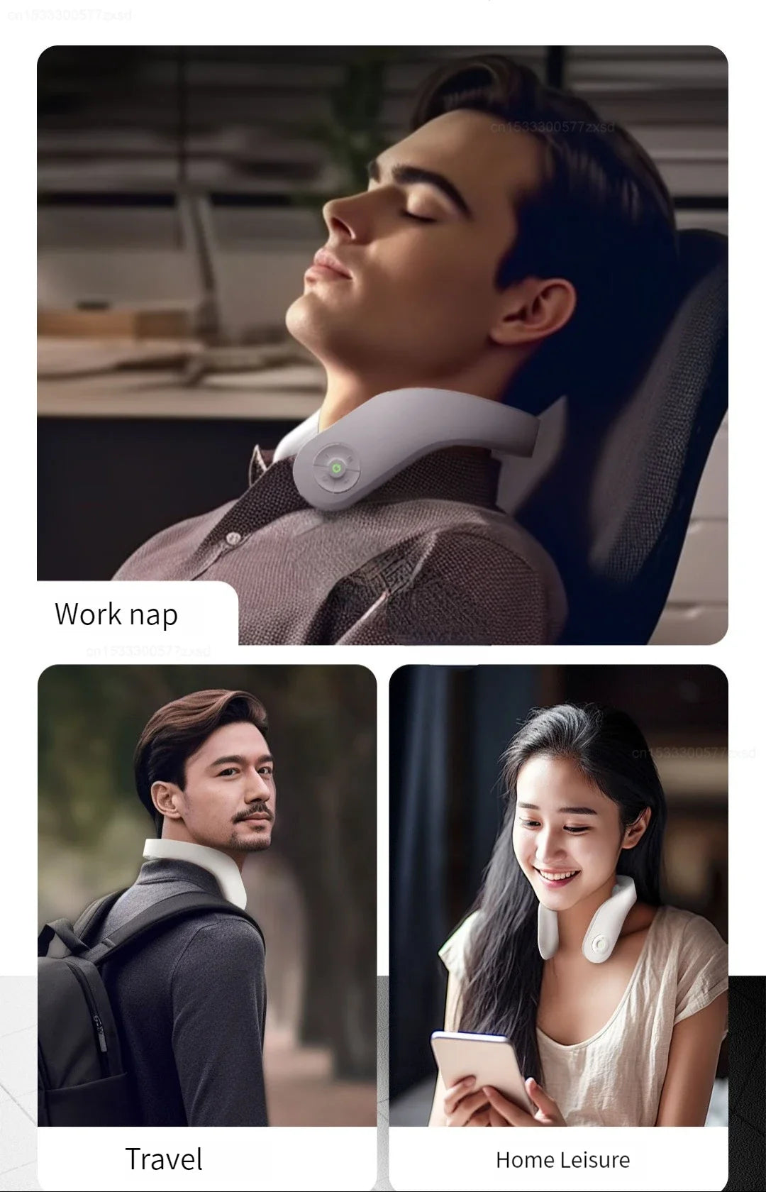 Jeeback K1 Electric Wireless Neck Massager Relieve Neck Pain Cervical Massage Home Electric Neck Massage Relaxer Muscle