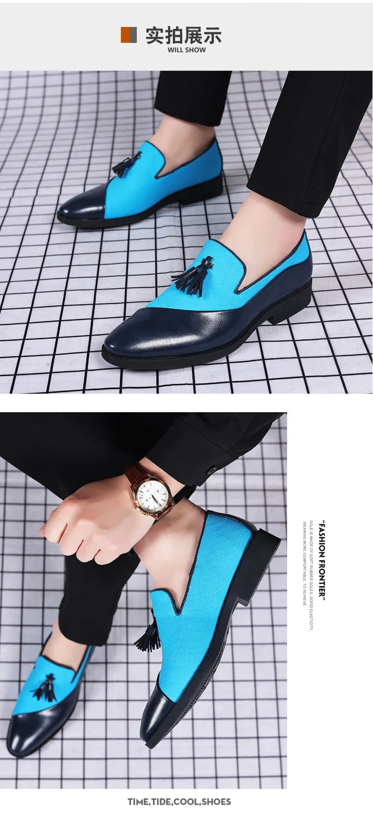 Mens Dress Shoes 2026 New Casual Leather Shoes Men Business Dress Leather Shoes Trend Versatile  Loafers  Pointed Toe Slip-On