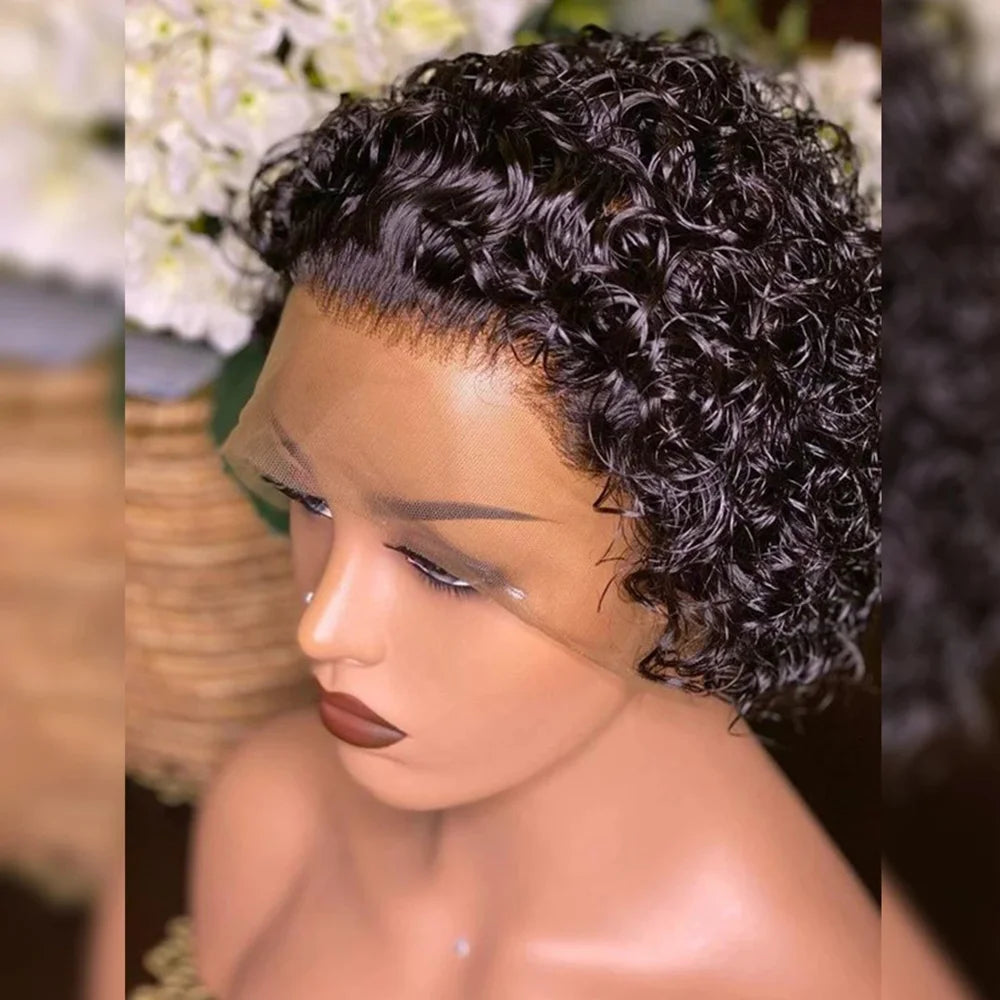 Pixie Cut Wig Human Hair 13x1 Lace Frontal Wigs Human Hair Short Bob Human Hair Wigs For Black Women Lace Front Human Hair Wig