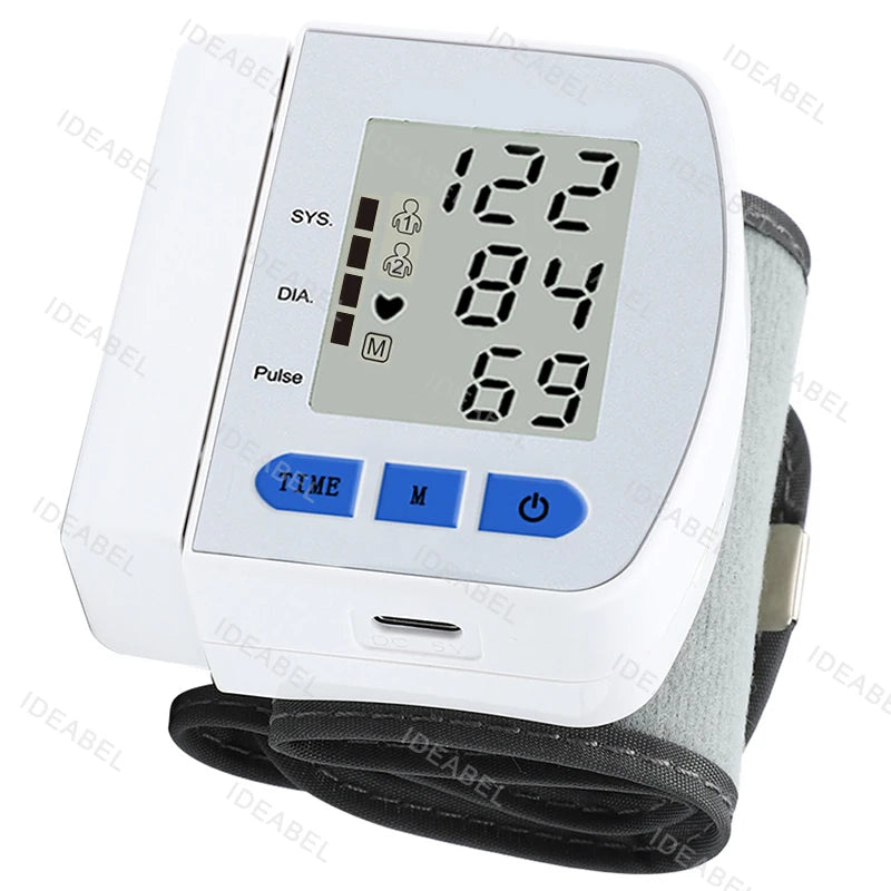 Digital Wrist Blood Pressure Monitor Medical Upper Arm Sphygmomanometer Automatic Tonometer Tensiometro Blood Pressure Meter