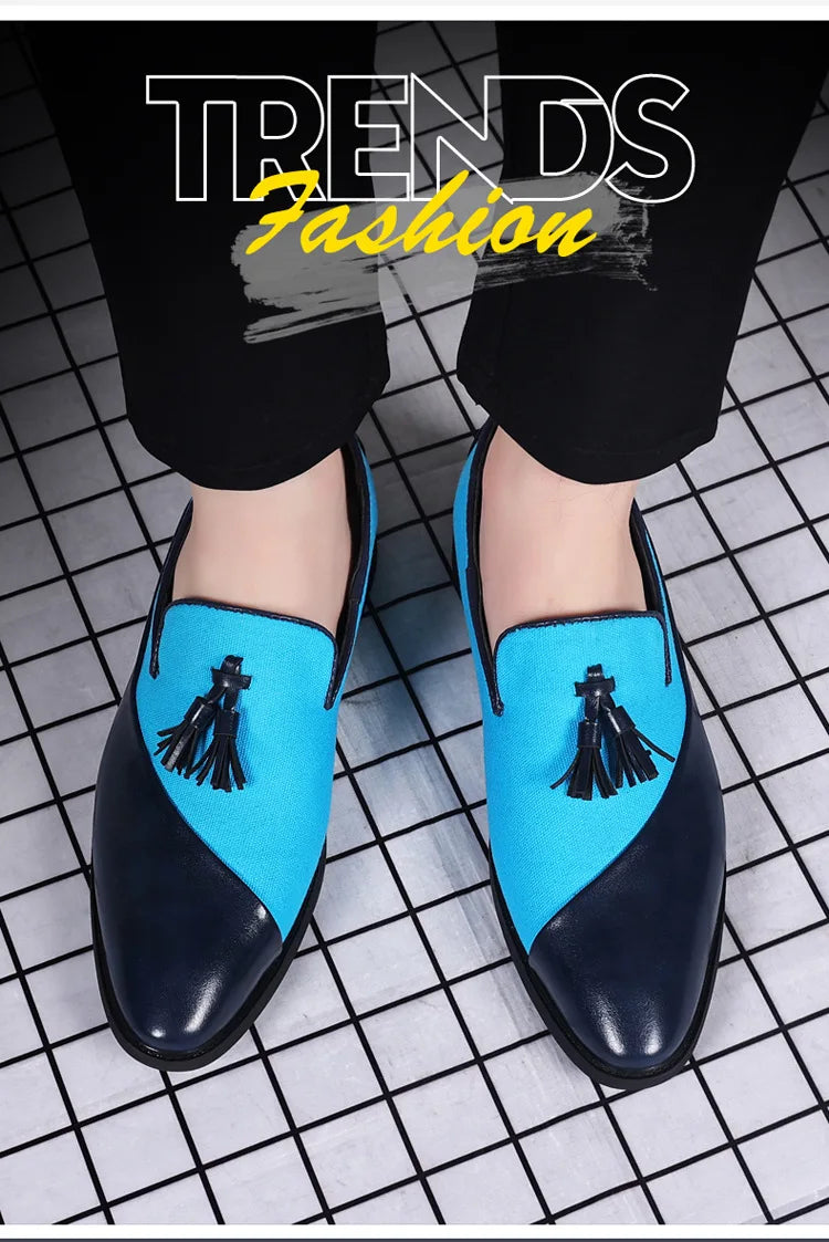 Mens Dress Shoes 2026 New Casual Leather Shoes Men Business Dress Leather Shoes Trend Versatile  Loafers  Pointed Toe Slip-On