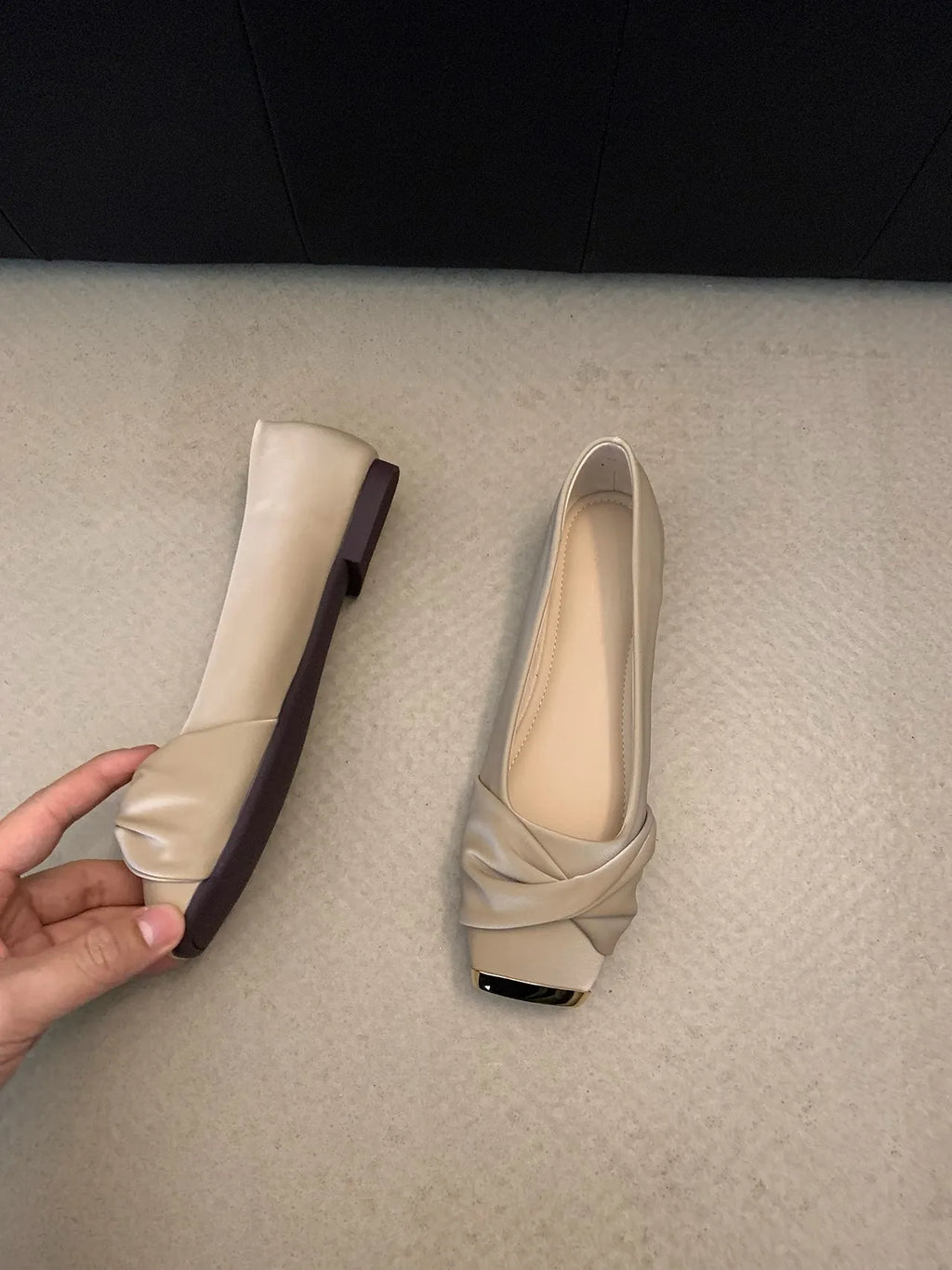 Shoes Woman 2025 Low Heels Female Footwear Autumn Square Toe Casual Sneaker New Summer Comfortable Dress Fall Lace-Up Flat Rome