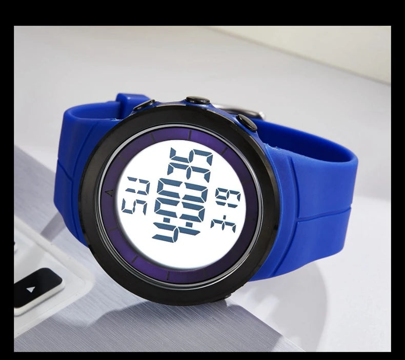 Digital Watches for Men Black Waterproof Tactical Wristwatch Big Dial Waterproof Electronic Led Military Clocks Alarm Stopwatch