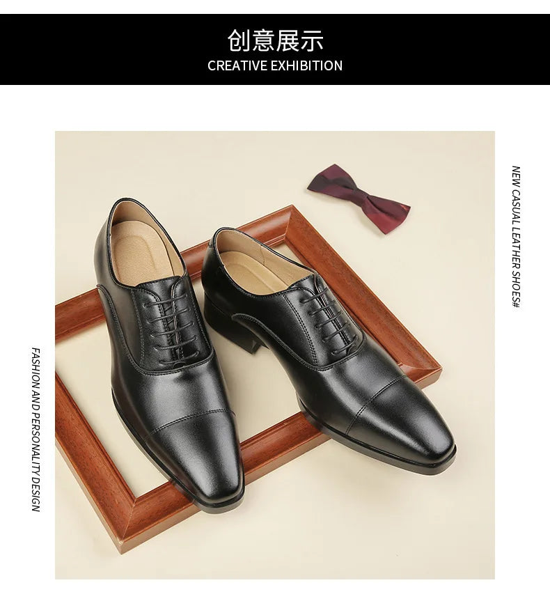 Quality Mens Dress Shoes Black Formal Social Shoes Male Business Wedding Derby for Man Luxury Oxford Loafers Zapatos De Hombre
