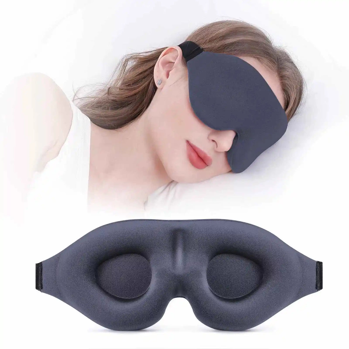 Eye Mask for Sleeping 3D Contoured Cup Blindfold Concave Molded Night Sleep Mask Block Out Light with Women Men