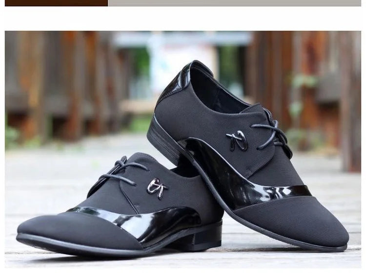 2026 New Men's Shoes Men Dress Shoes Leather Breathable Leisure Business Canvas Formal Shoes Men zapatos de hombre