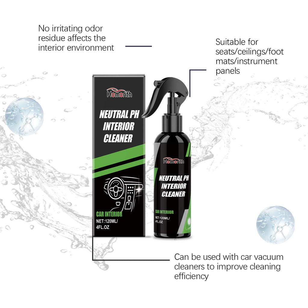 Car Interior Cleaner Agent Ceiling Cleaner Leather Flannel Woven Fabric Water Free Multipurpose Auto Dash Cleaning Tool