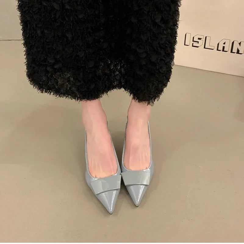 2025 Summer Women's Shoes High Heel Women Sandals Fashion Pointed Toe Singbacks Shoes Design Style Banquet Party Sandalias Shoes