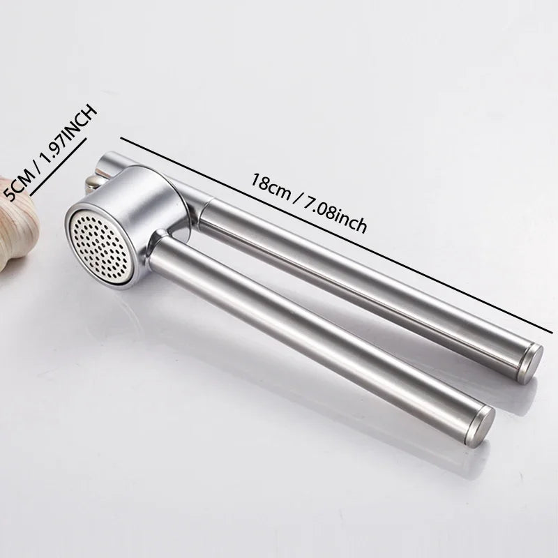 Garlic Press Mincer Stainless Steel Garlic Crusher for Kitchen, Detachable, Extended Edition 7inch, Rust Proof, Kitchen Gadgets
