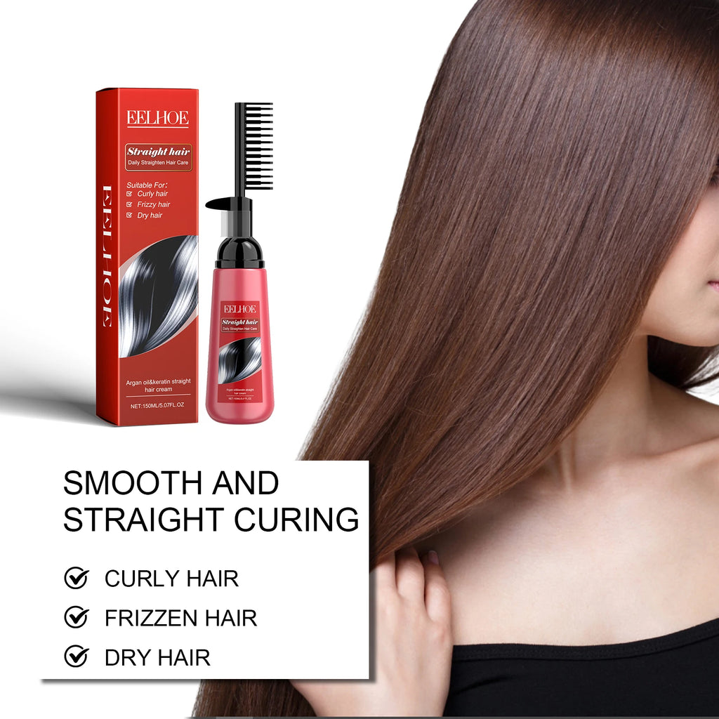 EELHOE Morocco Straight Hair Cream Keratin Smooth Straightening Cream for Frizzy Hair Softener Scalp Treatment Hair Care Produc
