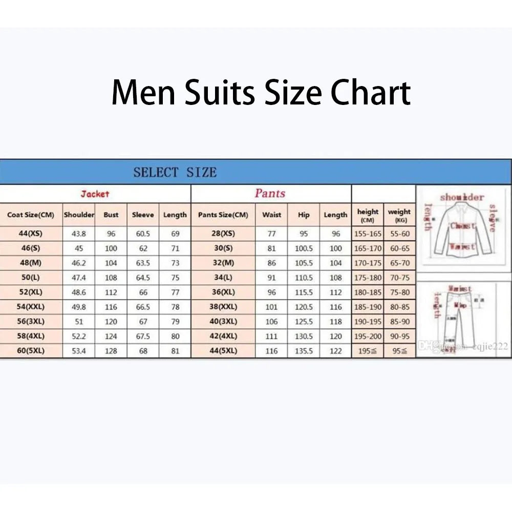 Charming Men's Suits Customized High Fashion Single-breasted Two Pieces (Jacket+Pants) Male Smart Casual Simple Straight Set