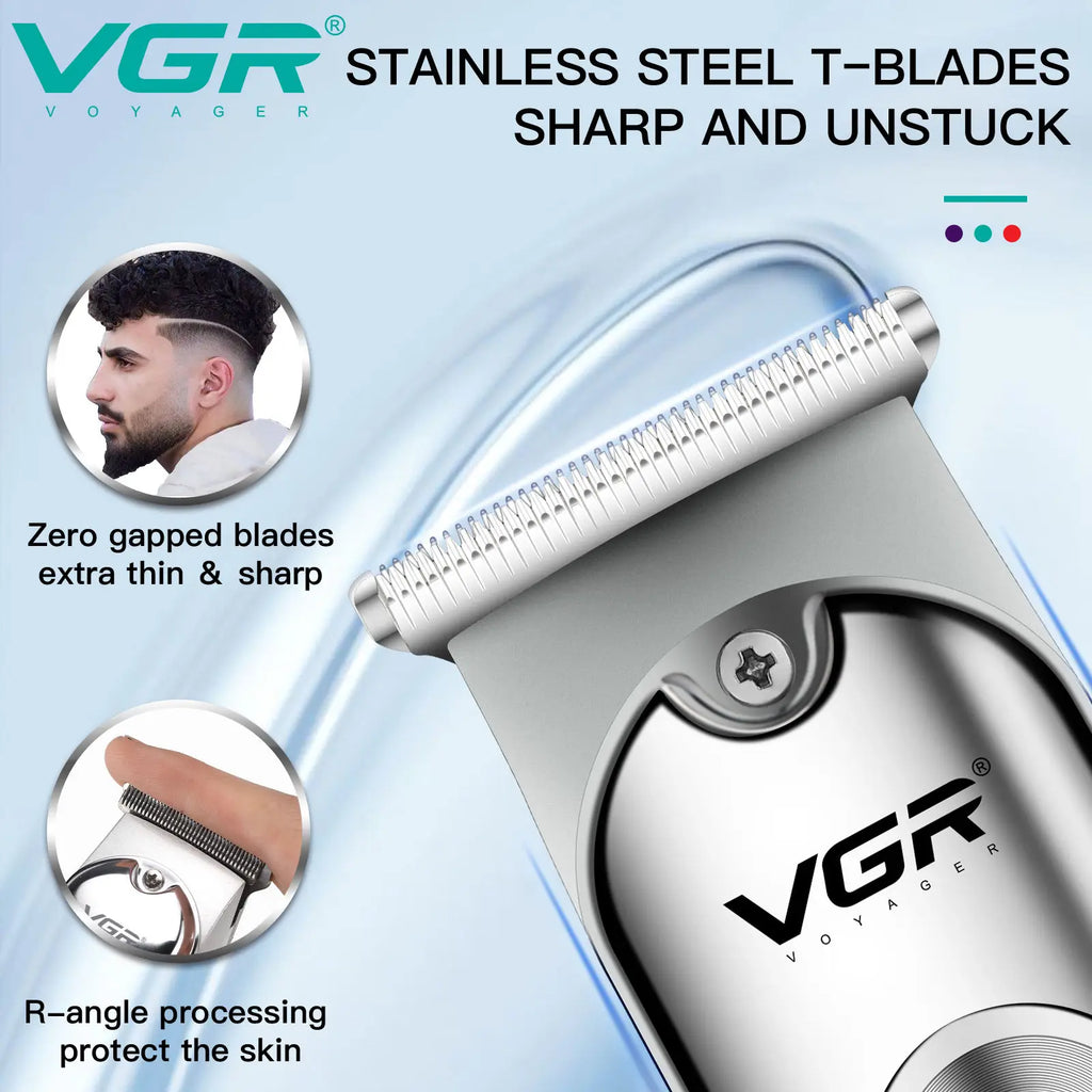 VGR  071 T-blade cutting machine barber rechargeable professional hair clipper trimmer for men cordless