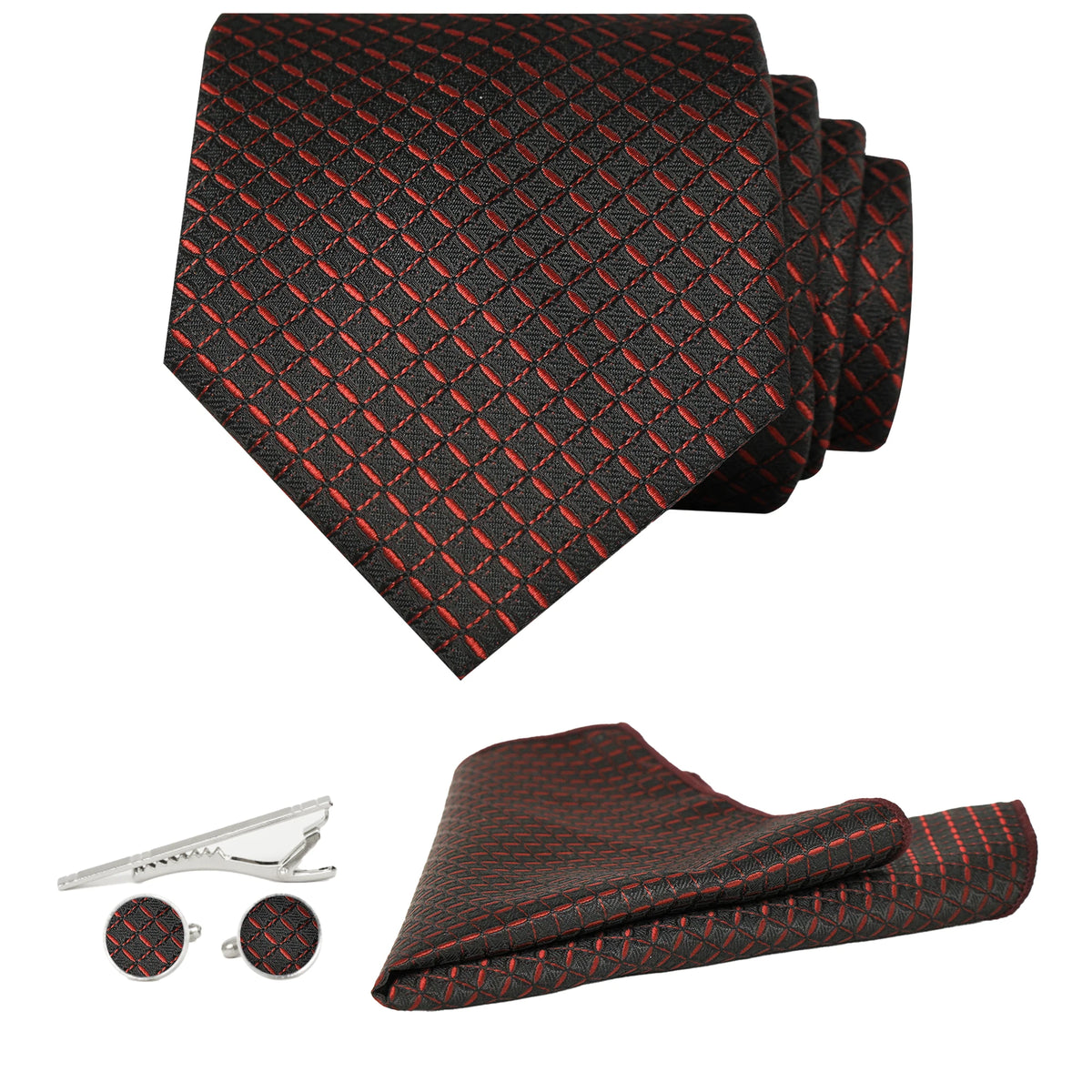 Men's 8cm Classic Silk Tie Weaving Flower Paisley Jacquard Stripe Tie Formal Wedding Party Business