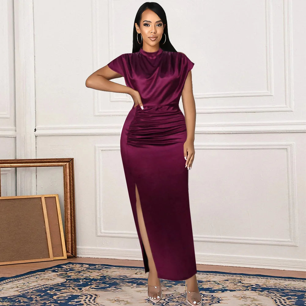 women's casual dresses draped fashion Woman clothes long wedding summer prom female evening dresses elegant party dresses hxy306